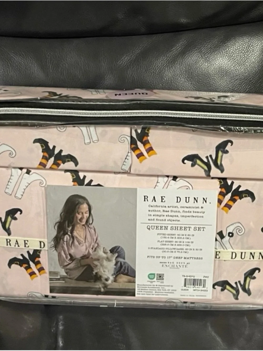 Halloween Rae Dunn Queen Sheet Set - Rae Dunn Halloween Witch Boots Sheets